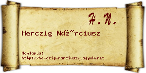 Herczig Nárciusz névjegykártya